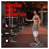 $140 SUPERJARE 0.79' Extra-Thick Exercise Equipment Mats, 12 Pcs 48 Sq Ft Rubber Top Floor Tiles with High Density EVA Foam, Interlocking Gym Flooring for Home Gym, Workout Mat, Black/Grey
