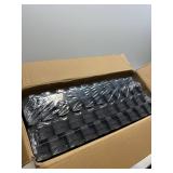 $140 SUPERJARE 0.79' Extra-Thick Exercise Equipment Mats, 12 Pcs 48 Sq Ft Rubber Top Floor Tiles with High Density EVA Foam, Interlocking Gym Flooring for Home Gym, Workout Mat, Black/Grey