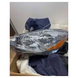 $125 Headlight Assembly for 2006 2007 2008 2009 2010 Toyota Sienna Chrome Housing with Amber Reflector Left and Right (Not Compatible with Factory HID Option) W/O Bulbs