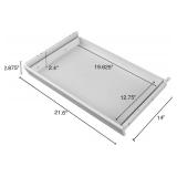 Stand Up Desk Store Add-On Office Sliding Under-Desk Drawer Storage Organizer for Standing Desks | Requires 14' of Front to Back Clearance Beneath Desks and Tables (White)