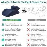 MOONYOOY Memory Foam Ergonomic Wedge Pillow for Sleeping, Acid Reflux & GERD Relief - Elevation Bed Support Pillow for Back Pain, Post Surgery Recovery, Reading with Removable Washable Cover