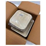 ECO SOUL Palm Leaf Like Bamboo Plates, 7 & 10 Inch Square, 50 Pack Bulk Disposable Dinnerware Combo, Compostable Biodegradable Natural Wooden Tableware, Party Pack for Catering, Wedding, Events