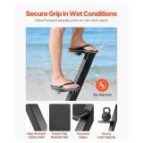 $124 VEVOR Boat Trailer Steps, 4-Step, Heavy-Duty Boat Trailer Steps with Handle, Non-Slip Surface, 3 Mounting Angle Options, Carbon Steel Ladder Suitable for 3' x 3'/3' x 5'/4' x 4' Frame, Bottom Mou