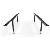 Bed Slats Center Support System | Adjustable Length & Height Tubular Steel with 4 Legs | Fits Full, Queen, King & California King Bed Frames