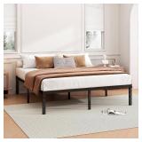 Hafenpo 18 Inch Full Bed Frame - Sturdy Metal Platform Full Size, No Box Spring Needed, Heavy Duty, Easy Assembly, Strong Bearing Capacity, Under Bed Storage, Black