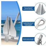 Leero Heavy Duty Boat Anchor Kit with Anchor Chain, Shackle and Anchor Rope, 5/8/10/13/18 lb Danforth Anchor,Boat Anchor for Pontoons, Dinghies, Fishing Boats, Bass Boats, Sport Boats, Sport Yachts