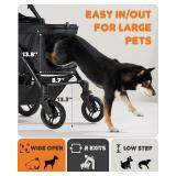 $159 Zoosky Medium Dog Stroller for Large Dogs, pet Stroller for Medium Dogs Up to 66lbs, All-Terrain with Adjustable Handle & Canopy, Sun Shades, Storage Organizer, Waterproof Oxford Fiber