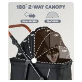 $159 Zoosky Medium Dog Stroller for Large Dogs, pet Stroller for Medium Dogs Up to 66lbs, All-Terrain with Adjustable Handle & Canopy, Sun Shades, Storage Organizer, Waterproof Oxford Fiber