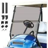 Panglong Club Car Precedent Windshield, Foldable Precedent Golf Cart Windshield Clear & Tinted, with all Windshield Clips, Fit 2004-Up Club Car Precedent, Tempo, Onward, 37.59'W X 33.97'H