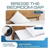 K lbs Extra Wide Bed Wedge Pillow | Extra Large Memory Foam Top and Jacquard Cover Wedge (31 x 33 x 7.5)