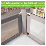 $150 3-Piece King Size Bed Rail for Toddlers - Adjustable Baby Bed Rail Guard, Kids Safety Bed Rail for King Size Bed (78.7'x78.7'x74.8'-Grey)