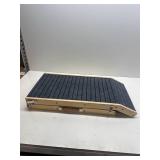 $130 Veehoo Folding Dog Ramp for Bed Couch, 65' Long Stairs for Dogs to Get on High Bed with Platform and 5 Adjustable Height 20' to 31 , Wooden Senior Dog Ramp Steps for Small to Large Dogs, up to 22