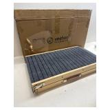 $130 Veehoo Folding Dog Ramp for Bed Couch, 65' Long Stairs for Dogs to Get on High Bed with Platform and 5 Adjustable Height 20' to 31 , Wooden Senior Dog Ramp Steps for Small to Large Dogs, up to 22