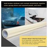 Dura-Gold Crash Wrap Film, 36-inch x 100' Roll - Strong Clear Auto Collision Wrap, Weather, Rain, Dust Protection for Damaged Vehicles, Broken Car Windows Windshields - Attaches Securely, Easy Removal
