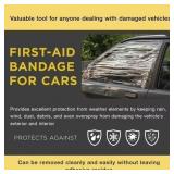 Dura-Gold Crash Wrap Film, 36-inch x 100' Roll - Strong Clear Auto Collision Wrap, Weather, Rain, Dust Protection for Damaged Vehicles, Broken Car Windows Windshields - Attaches Securely, Easy Removal