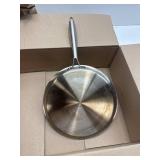 COOKER KING 11' Round Griddle Pan, 3-Ply Hybrid Stainless Steel Crepe Pan with Stay-Cool Handle, Non Stick & Non Toxic for Pancake, Eggs, All Stovetop & Induction Compatible, Oven & Dishwasher Safe