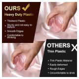 Lueumxc 40 Pack Plastic Ribbed Wine Glasses, 14Oz Origami Disposable Wine Glasses Unbreakable Clear Plastic Cocktail Glasses Recyclable Shatterproof Reusable Wine Cups (14oz-pink-40pack)