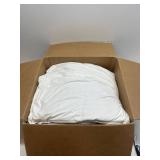 DOWNCOOL Feather Comforter King Size, 100% Cotton Cover Ultra Soft Fluffy Duvet Insert King, All Season Luxurious Hotel Bedding Comforters with Corner Tabs, White 106'x90'