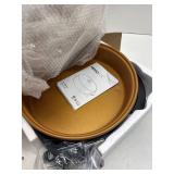 14' Large Electric Skillet with lid, Ceramic Nonstick Coating Electric Frying Pan, 1500W Quick & Even Heating, 5 Adjustable Temperature Control, Tempered Glass Lid & Cool-Touch Handles