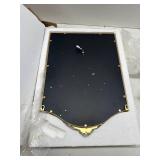 $178 HSDDHOME Antique Gold Triple Fold Makeup Mirror with Tri-Color LED Lighting & Dimming, Baroque Carved Arch Vintage Vanity Mirror, Bohemian Decor for Bedroom/Dressing Room, 31x23 Inch