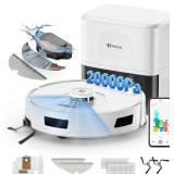 $180 Robot Vacuum Cleaner 20,000 Pa Robot Vacuum and Mop,120 Day Self Emptying Vacuum Robot,Lidar Navigation,5G/2.4GWiFi APP Aspirateur Robot,Self-Charging Robot Vacuums for Pet,Floor,Carpet White