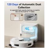 $180 Robot Vacuum Cleaner 20,000 Pa Robot Vacuum and Mop,120 Day Self Emptying Vacuum Robot,Lidar Navigation,5G/2.4GWiFi APP Aspirateur Robot,Self-Charging Robot Vacuums for Pet,Floor,Carpet White