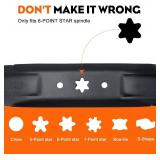 Hipa 2-Pack 942-04244A High Lift Mower Blades 6-Point Star Set for Cub Cadet Troy Bilt 46 inch Mower,XT1 LT46 LTX1045 LTX1046 46' Deck Lawn Mower Models Replace for 942-04290 942-04244 942-04290A