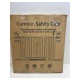 Cumbor 29.7 51.5' Extra Wide Baby Gate for Stairs, Pressure-Mounted Dog Gates for Doorways & Hallways, Auto-Close Walk-Through, No-Trip Design, Child Proof Safety, Dog/Pet Gate for Indoor Use, Black