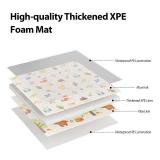 XVISHX Baby Play Mat, 50 x 50 Inch Play Mat Perfect for Use Baby Playpen, Foldable Baby Foam Playmat for Floor, Portable Waterproof Activity PlayMats for Babies, Infants and Toddlers