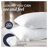 Beckham Hotel Collection Bed Pillows King Size Set of 2 - Down Alternative Pillow for Back, Stomach or Side Sleepers
