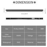 $160 2 Pack 40Inch Long Outdoor LED Wall Lights 3000K Modern Exterior Wall Light Fixtures IP65 Waterproof for House Porch Courtyard