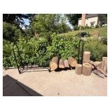 Firewood Rack & Assorted Firewood Lot
