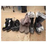 Lot of 4 Woman’s Size 9 Boots (Some New)