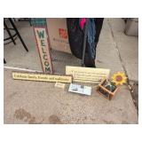 Lot of Home decor and signage - Sun Flower - Welcome sign and more