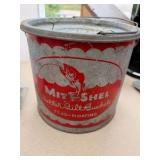 Vintage Mite-Shel Floating Minnow Bait Bucket – Galvanized Fishing Bucket