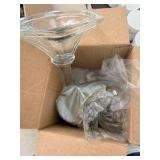 Glass Candle holder plus box.
