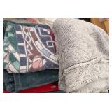Green Blanket, Grey, & Shams Lot