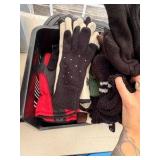 Lot of woman’s winter gloves Includes White & Black basket