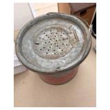 Vintage Mite-Shel Floating Minnow Bait Bucket – Galvanized Fishing Bucket