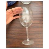 Lot of 6 Clear Wine Glasses
