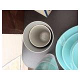 Blue Plates Bowls & Cups.