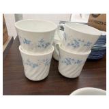 Corelle Blue Floral Dinnerware Set – Cups, Saucers, Bowls & Plates