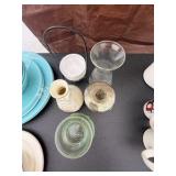 Lot of Candle Holder & Various Flower Vases