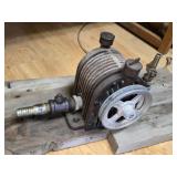 Vintage Air Compressor on Wooden Base