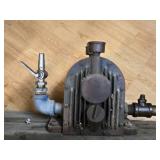 Vintage Air Compressor on Wooden Base