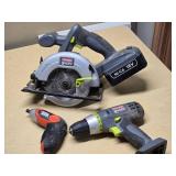 Craftsman Evolv Cordless Power Tools Set including Circular Saw, Drill/Driver, and Black & Decker Screwdriver