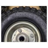 Set of 4 Pneumatic Tires with Metal Rims