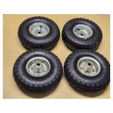 Steel Pneumatic Wheels 4.10/3.50-4 with Bearings