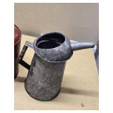 Vintage Metal Oil Can and Gas Can