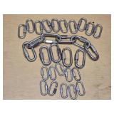 Lot of Quick Links and Chain Links Various Sizes and Quantities